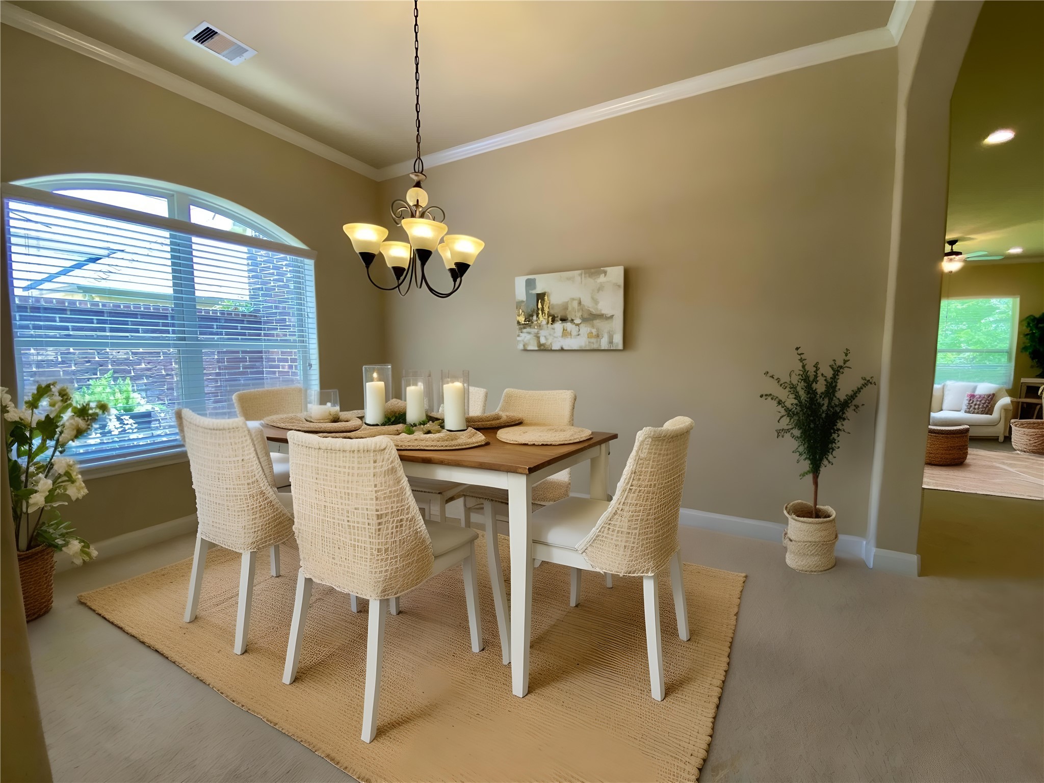 19861 Driver Forest Drive Porter, TX 77365 - Photo 14 of 38 a dining room with furniture potted plants and wooden floor