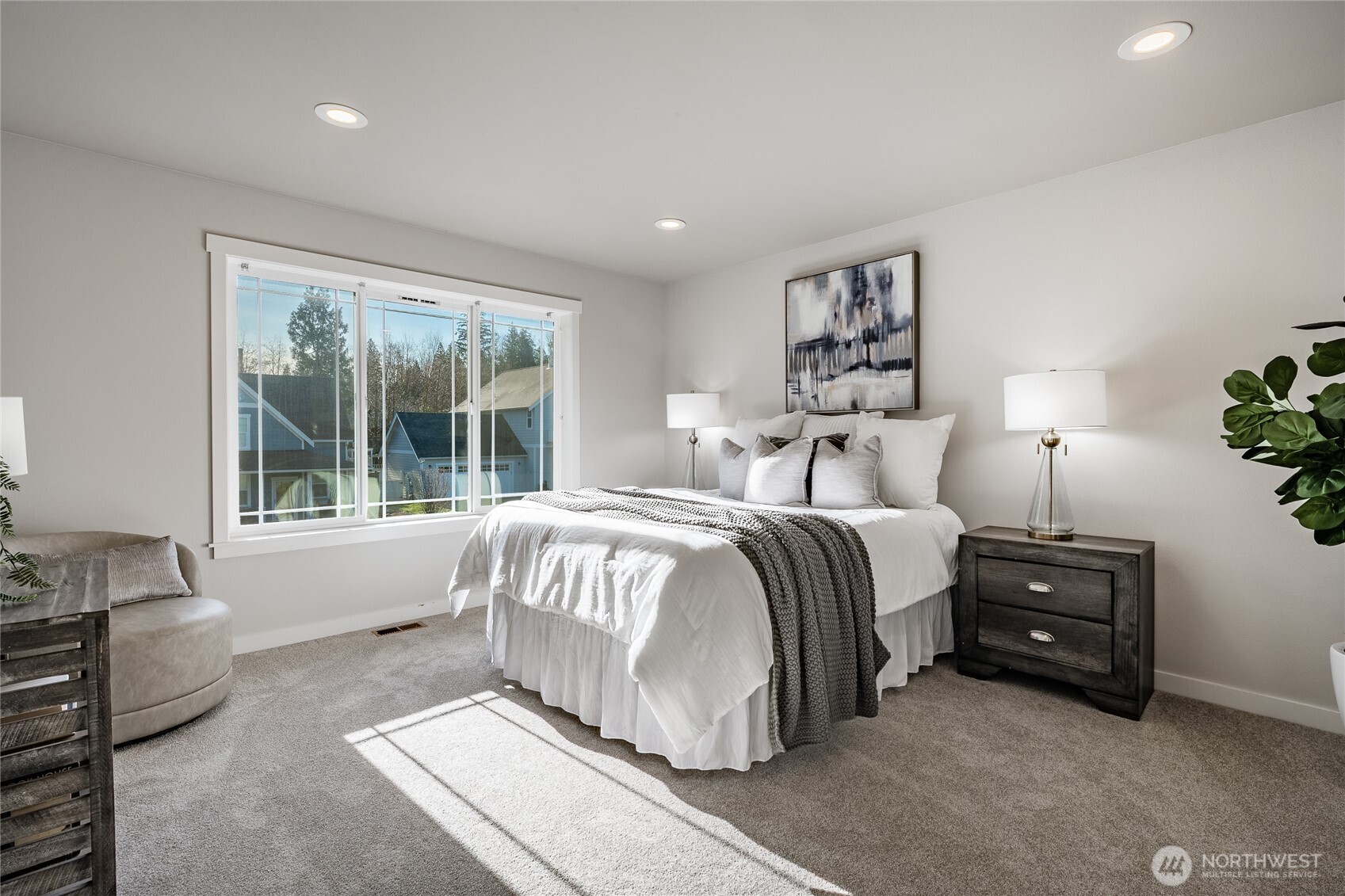 5319 Coastal Loop Blaine, WA 98230 - Photo 26 of 40 a bedroom with a bed and a window