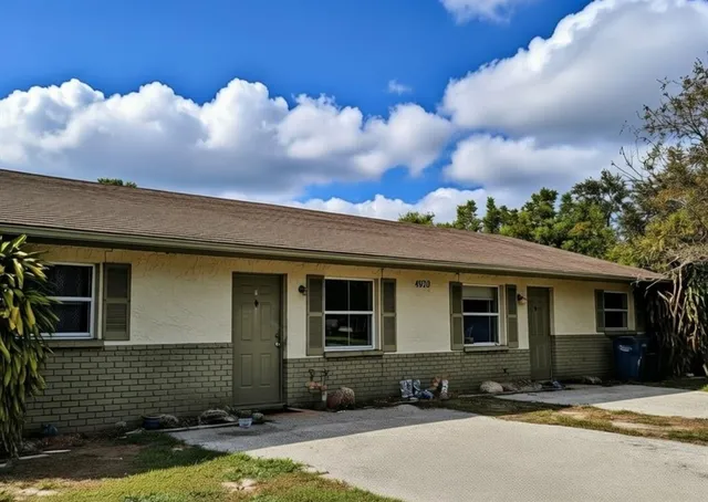 a front view of a house