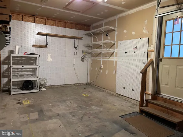 a view of balcony with wooden floor