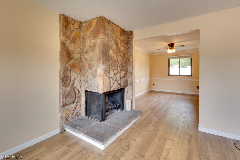 Cozy fireplace