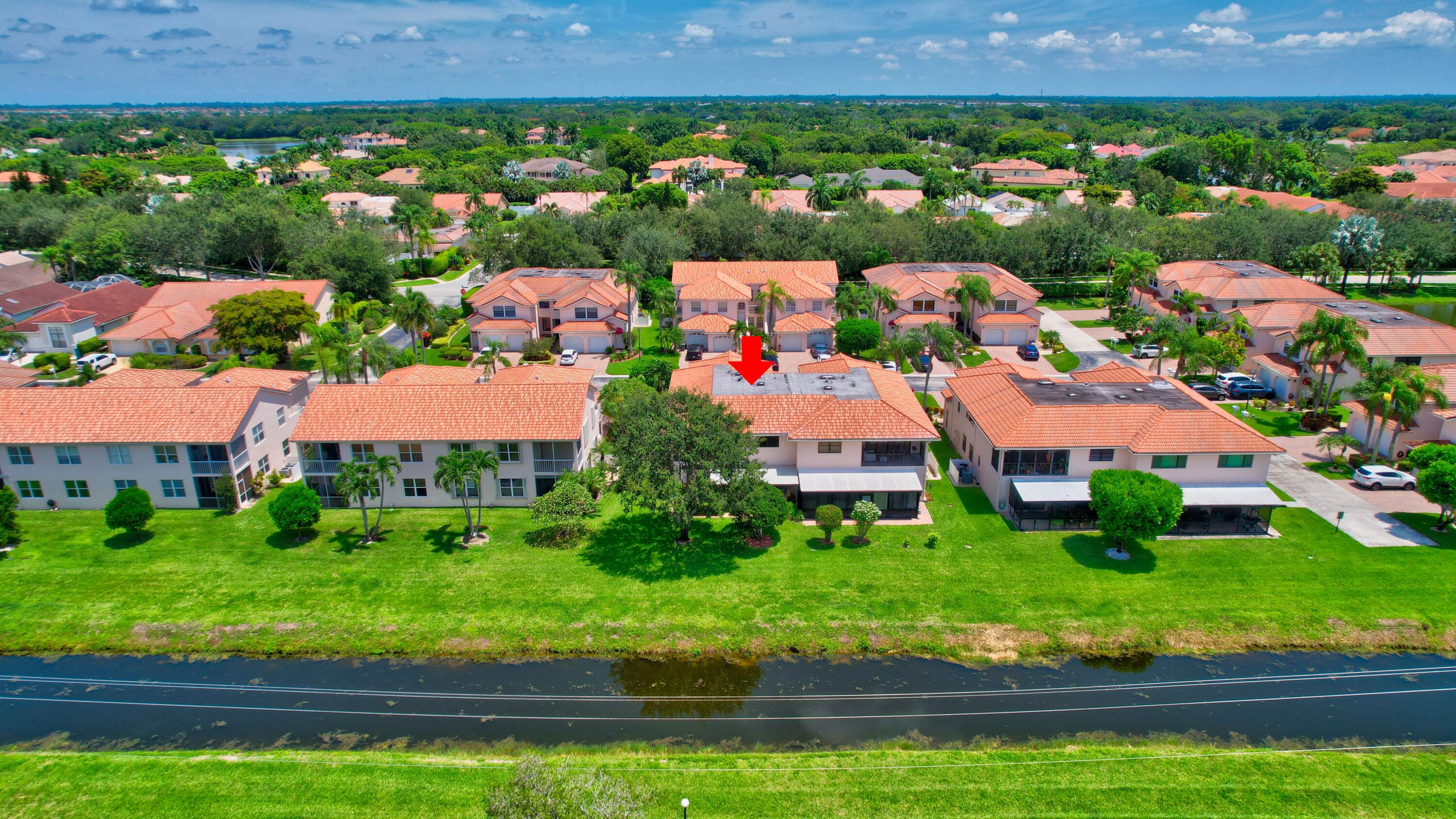 8652 Vía Reale, Unit 2 Boca Raton, FL 33496 - Photo 39 of 58 Rear aerial view