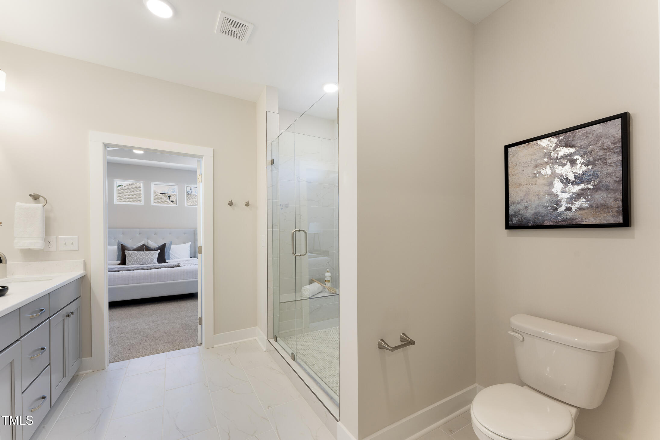 604 Whistable Avenue Wake Forest, NC 27587 - Photo 30 of 44 a spacious bathroom with a toilet a sink and tub