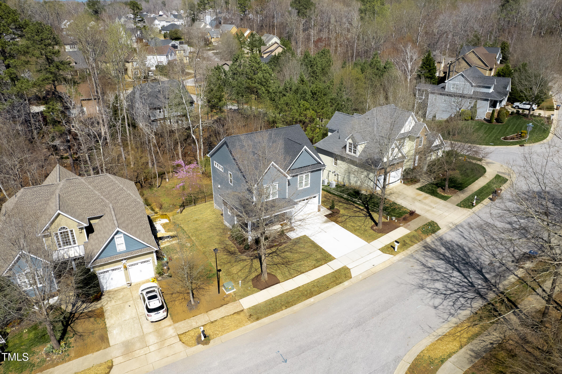 604 Whistable Avenue Wake Forest, NC 27587 - Photo 44 of 44 an aerial view of a house with swimming pool