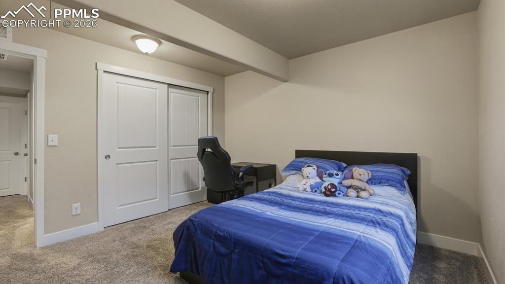 7872 Callendale Drive Colorado Springs, CO 80908 - Photo 46 of 50 Basement Bedroom #5 has a generous closet.