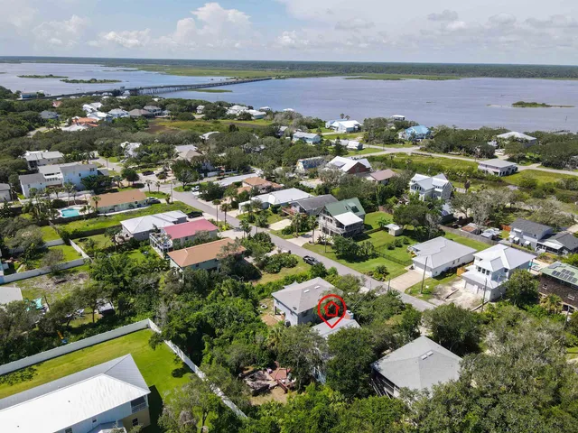 a view of a balcony with wooden floor