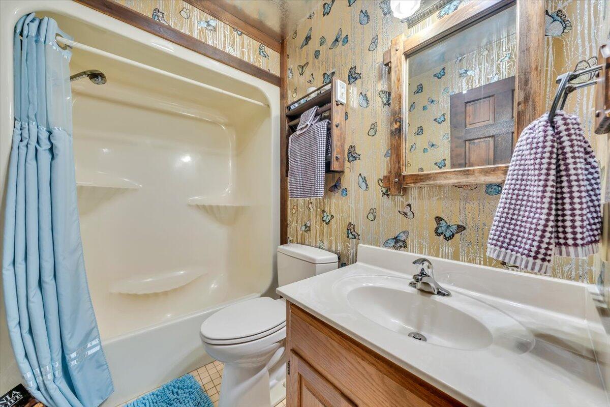 3878 Harborwood Road Salem, VA 24153 - Photo 39 of 60 a bathroom with a sink toilet and shower