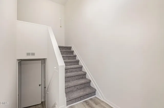 a view of an entryway with staircase