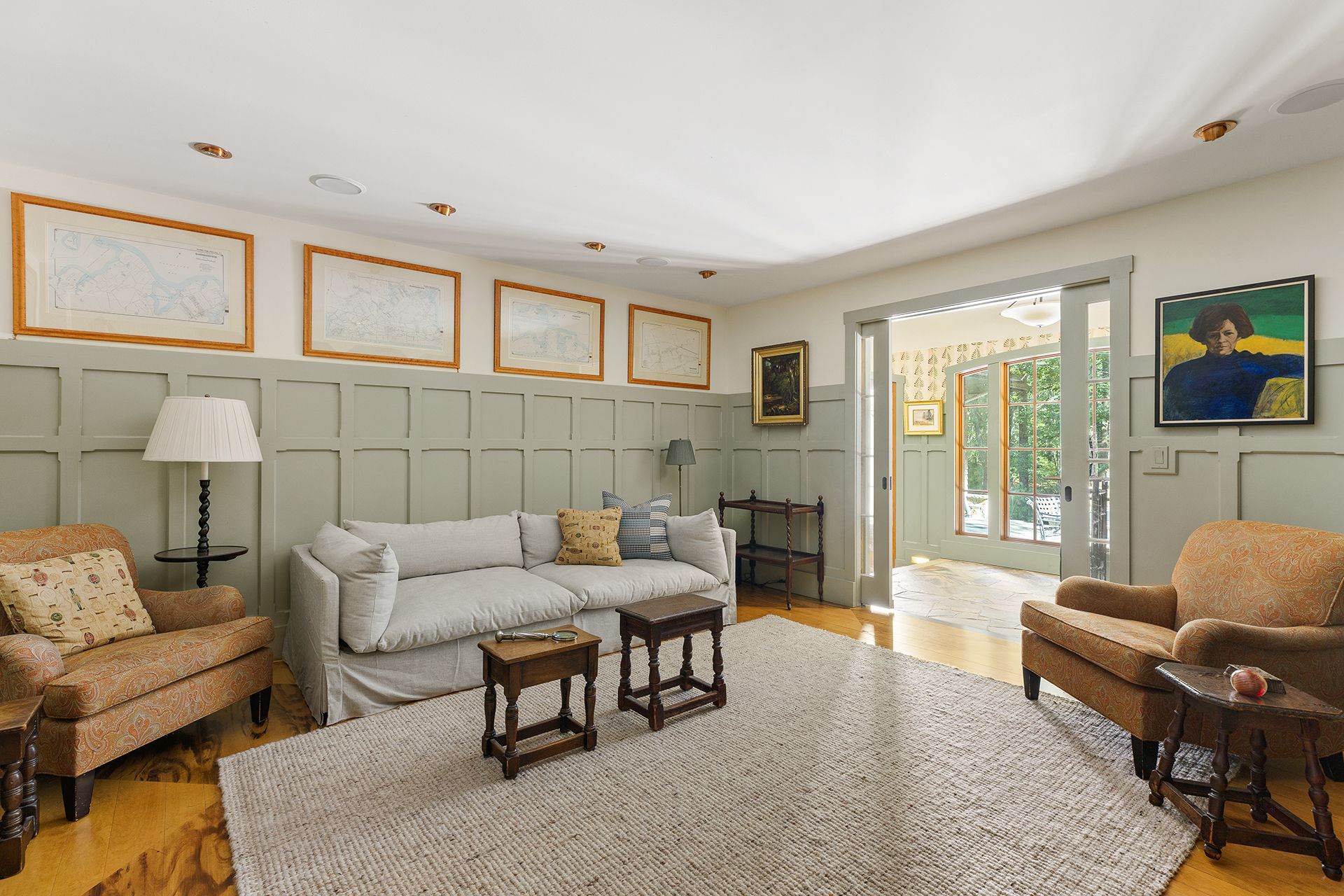 9 Two Holes Of Water Road East Hampton, NY 11937 - Photo 18 of 52 a living room with furniture and a flat screen tv