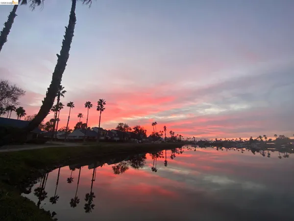 a view of a lake next to a lake