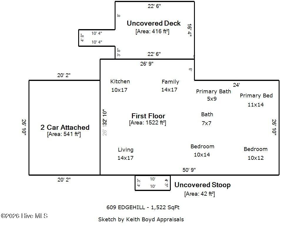 609 Edgehill Road Trent Woods, NC 28562 - Photo 43 of 49 Sketch