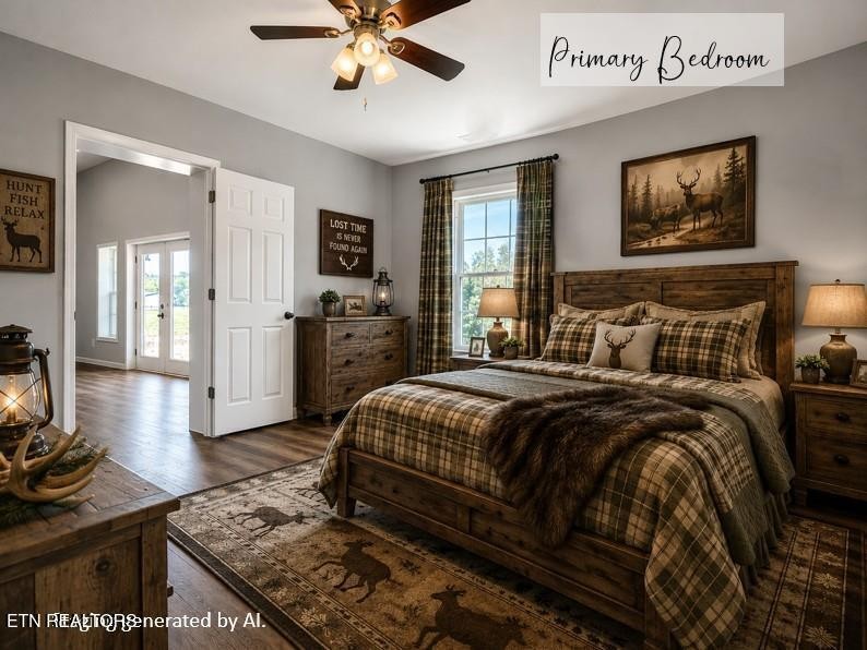 246 Ralph Spivey Lane Hilham, TN 38568 - Photo 20 of 53 a bedroom with a bed and wooden floor