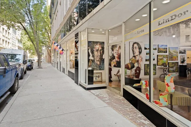 a front view of a building with a entryway