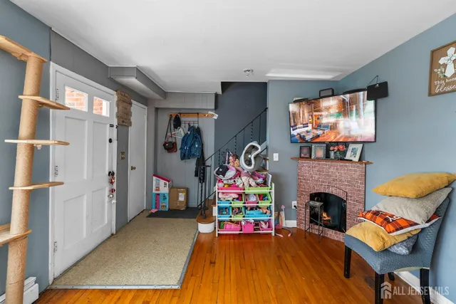 a living room with furniture and a couch