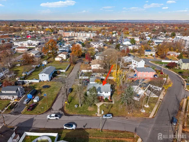 an aerial view of multiple house