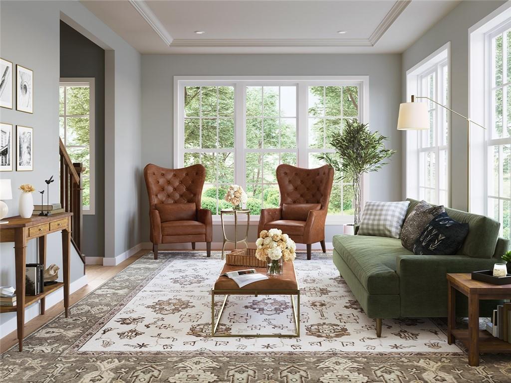 102 Ramsgate Road, Unit ARUNDEL Cranberry Township, PA 16066 - Photo 6 of 27 a living room with furniture and a large window