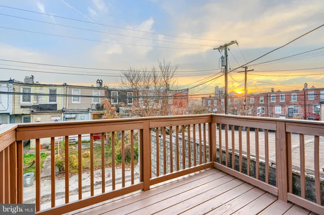 a view of city from a balcony