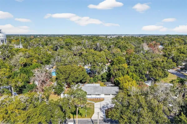 an aerial view of multiple house