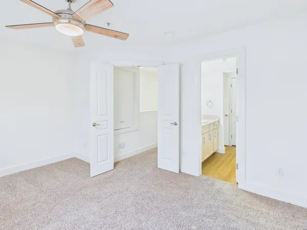 a view of a room with an empty space