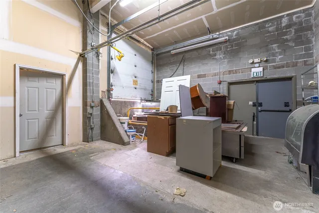 a room with storage and utility