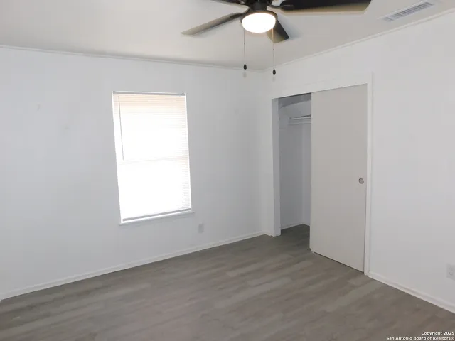 an empty room with a window