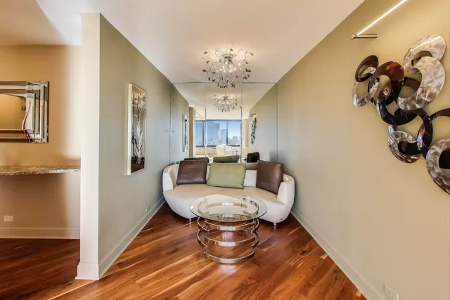 a view of a city with tall buildings