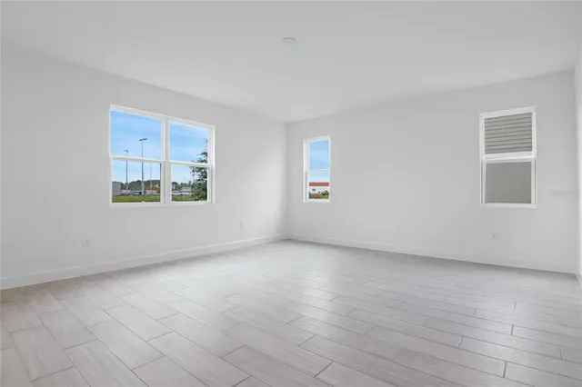 an empty room with a window