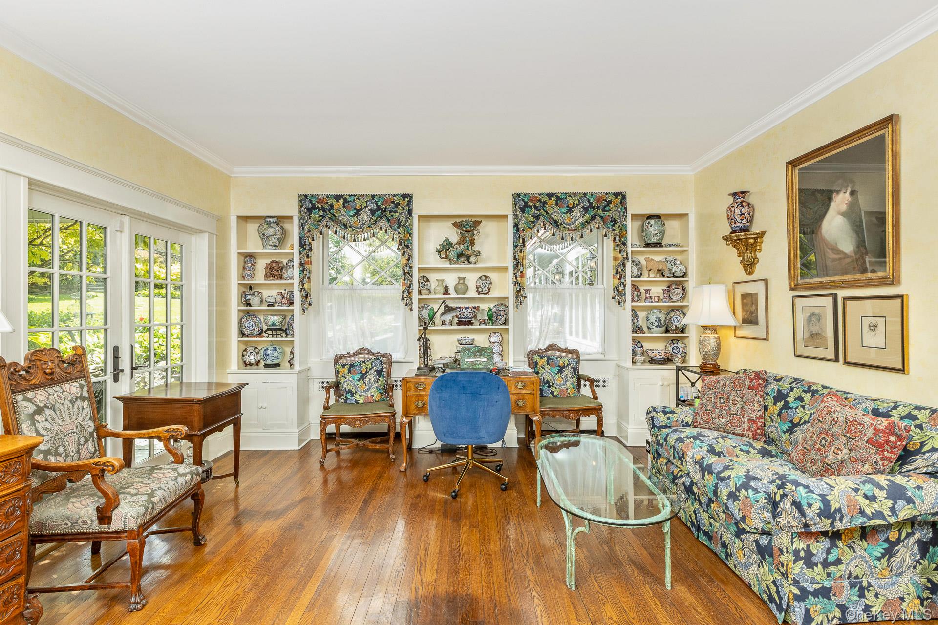 4 Horse Hollow Road Locust Valley, NY 11560 - Photo 10 of 48 a living room with furniture and floor to ceiling windows