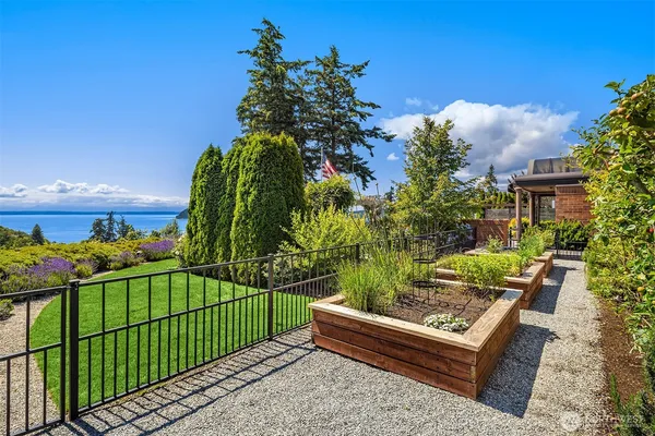 a view of a garden