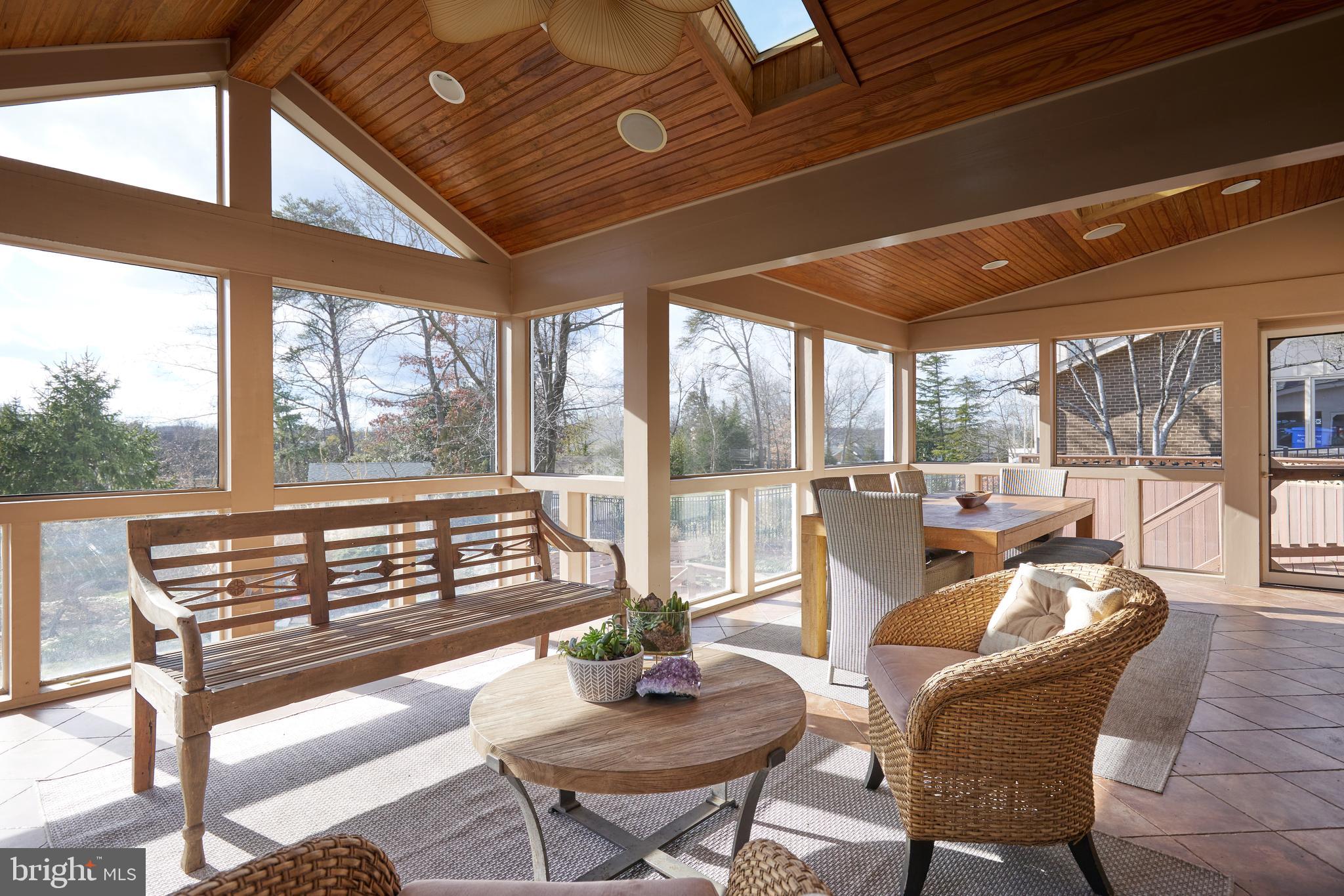 9904 Bluegrass Road Potomac, MD 20854 - Photo 24 of 68 Vaulted ceiling, screen porch off kitchen!