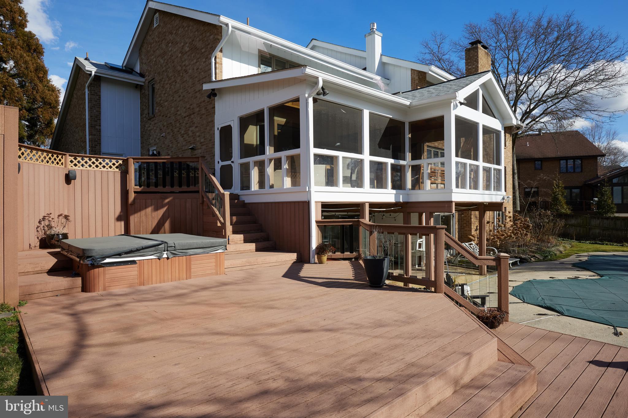 9904 Bluegrass Road Potomac, MD 20854 - Photo 61 of 68 Deck with hot tub.