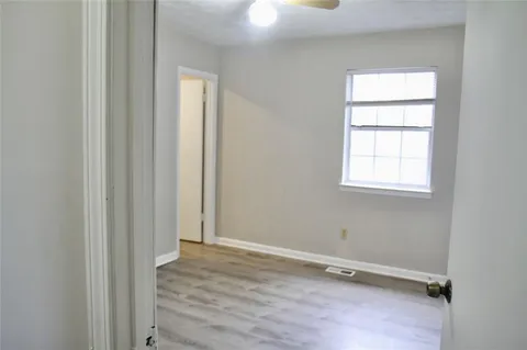 an empty room with a window