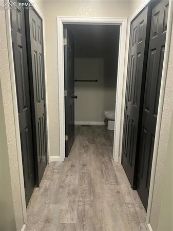 a view of a walk in closet