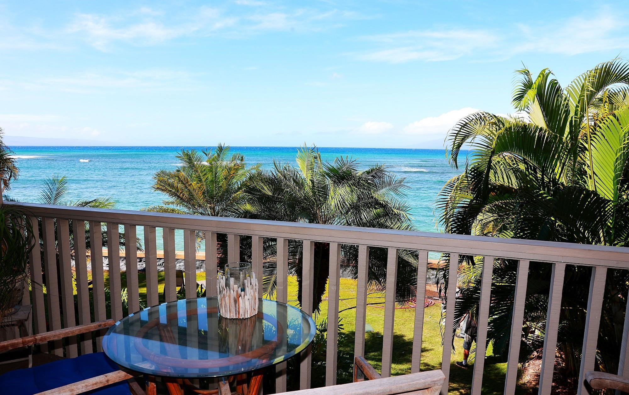 4435 Lower Honoapiilani Road, Unit 205 Lahaina, HI 96761 - Photo 26 of 26 a view of a balcony with mountain view