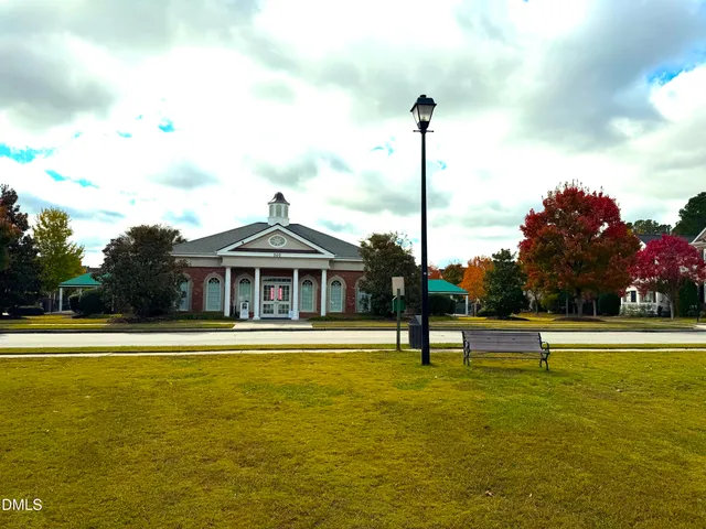 a view of a bench in the garden