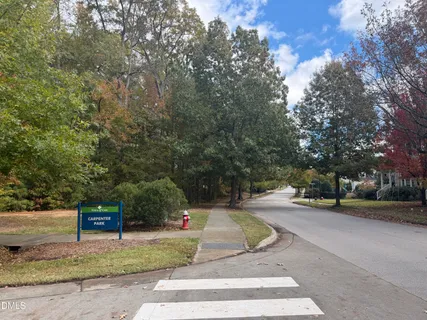 a view of a park with trees