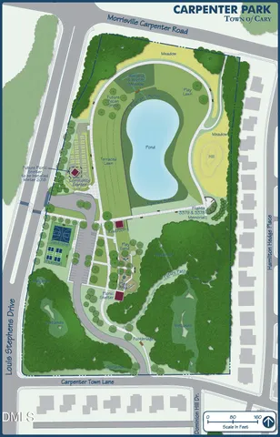 a bird view of a swimming pool