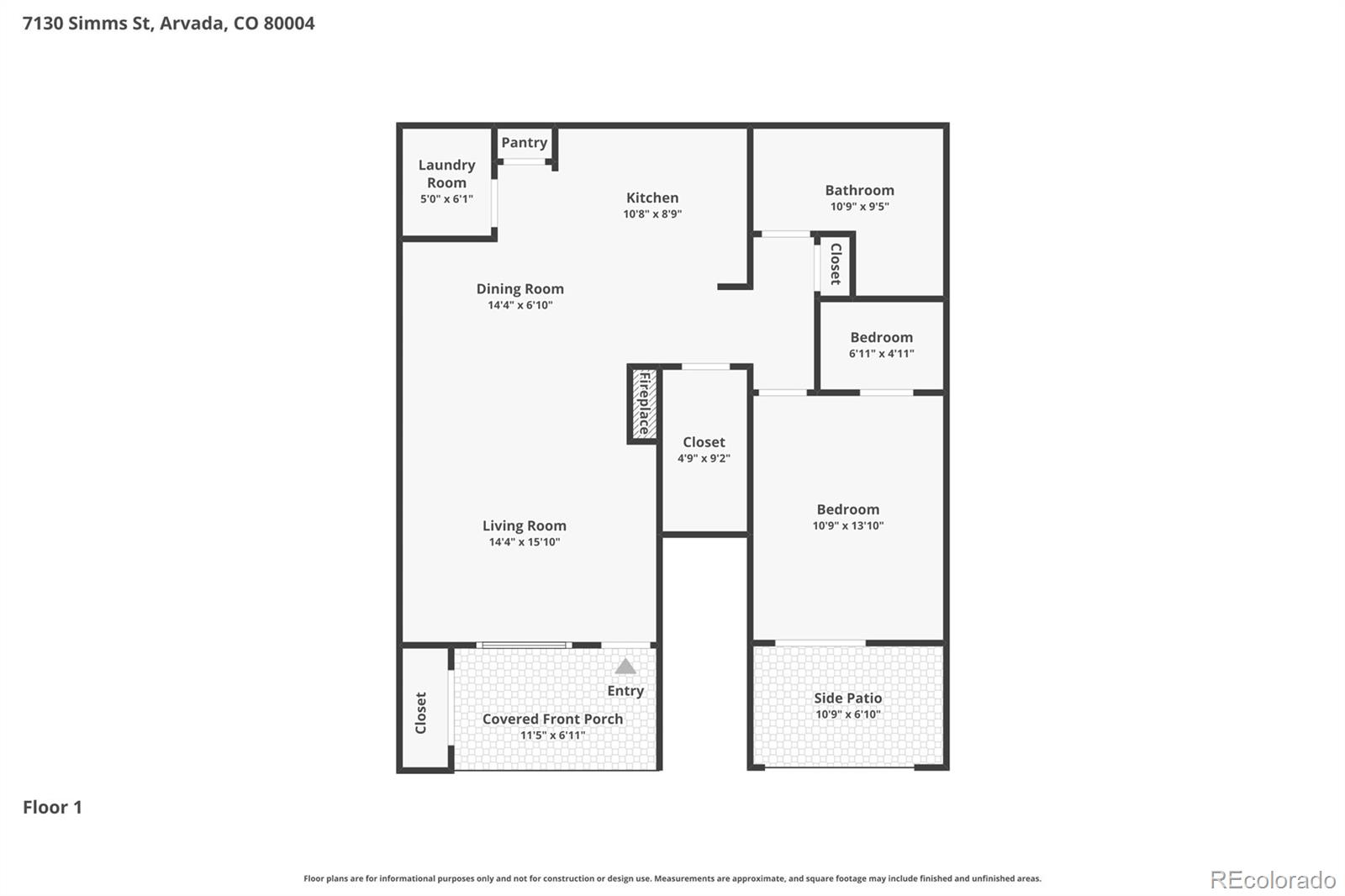 7130 Simms Street, Unit 107 Arvada, CO 80004 - Photo 25 of 29 a picture of a floor plan