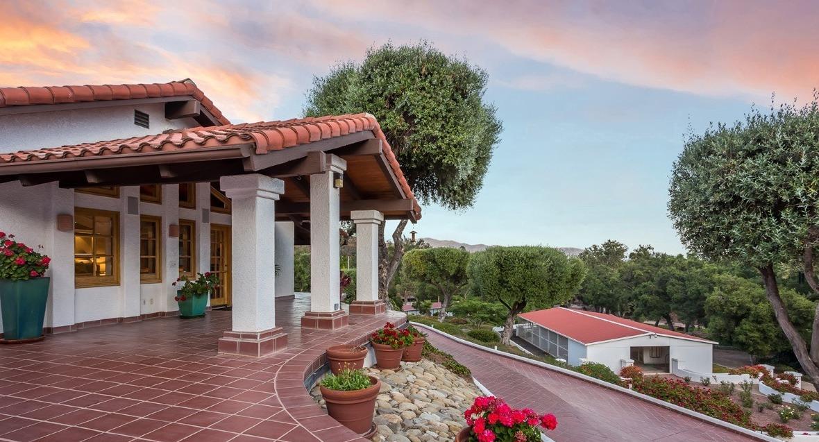 2144 Baldwin Road Ojai, CA 93023 - Photo 23 of 50 a front view of house with yard and outdoor seating