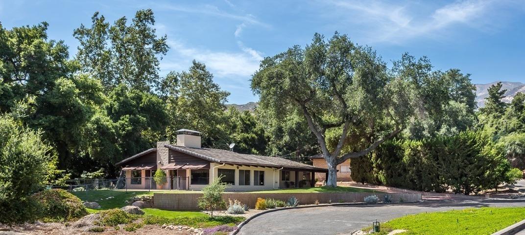 2144 Baldwin Road Ojai, CA 93023 - Photo 24 of 50 a front view of a house with a yard