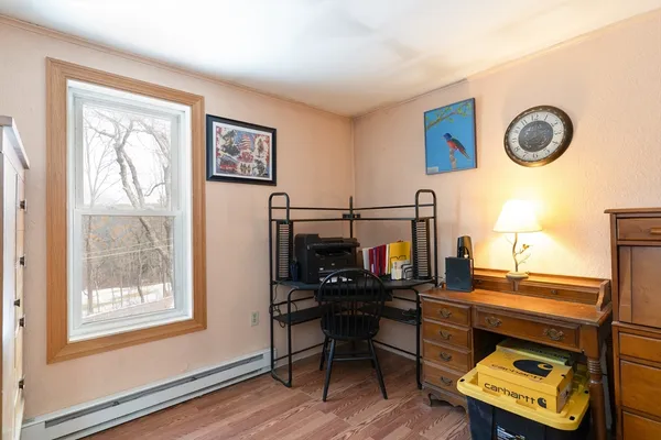 a room with furniture and a window