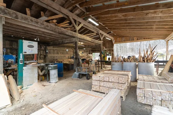 a view of store room with wooden floor