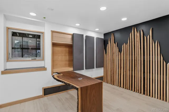 a view of a wooden door of the house