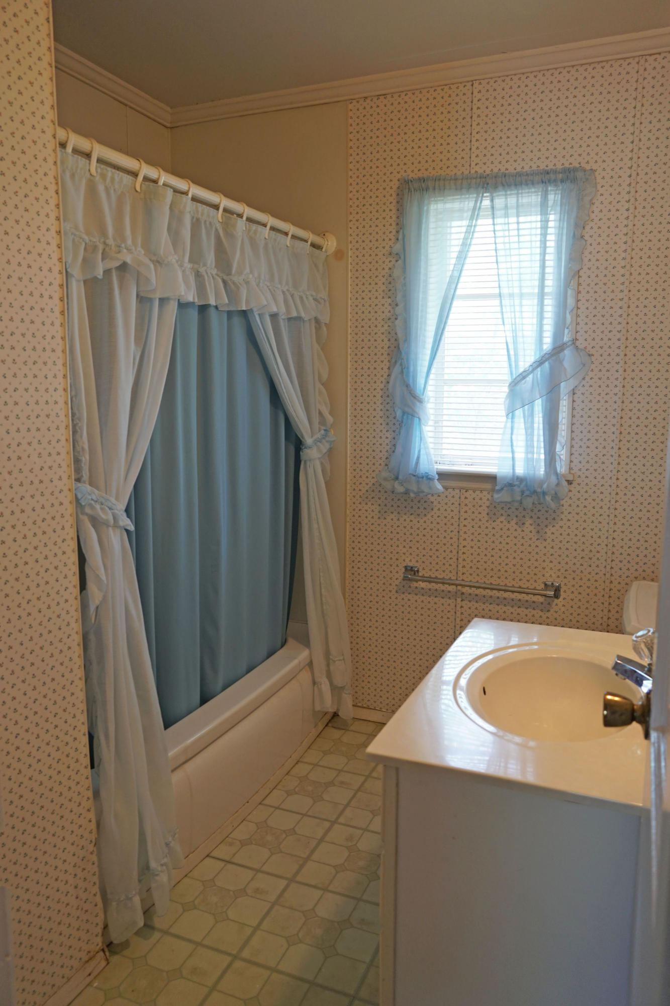 595 Dantzler Street Elloree, SC 29047 - Photo 16 of 36 D guest bath with blue window treatments