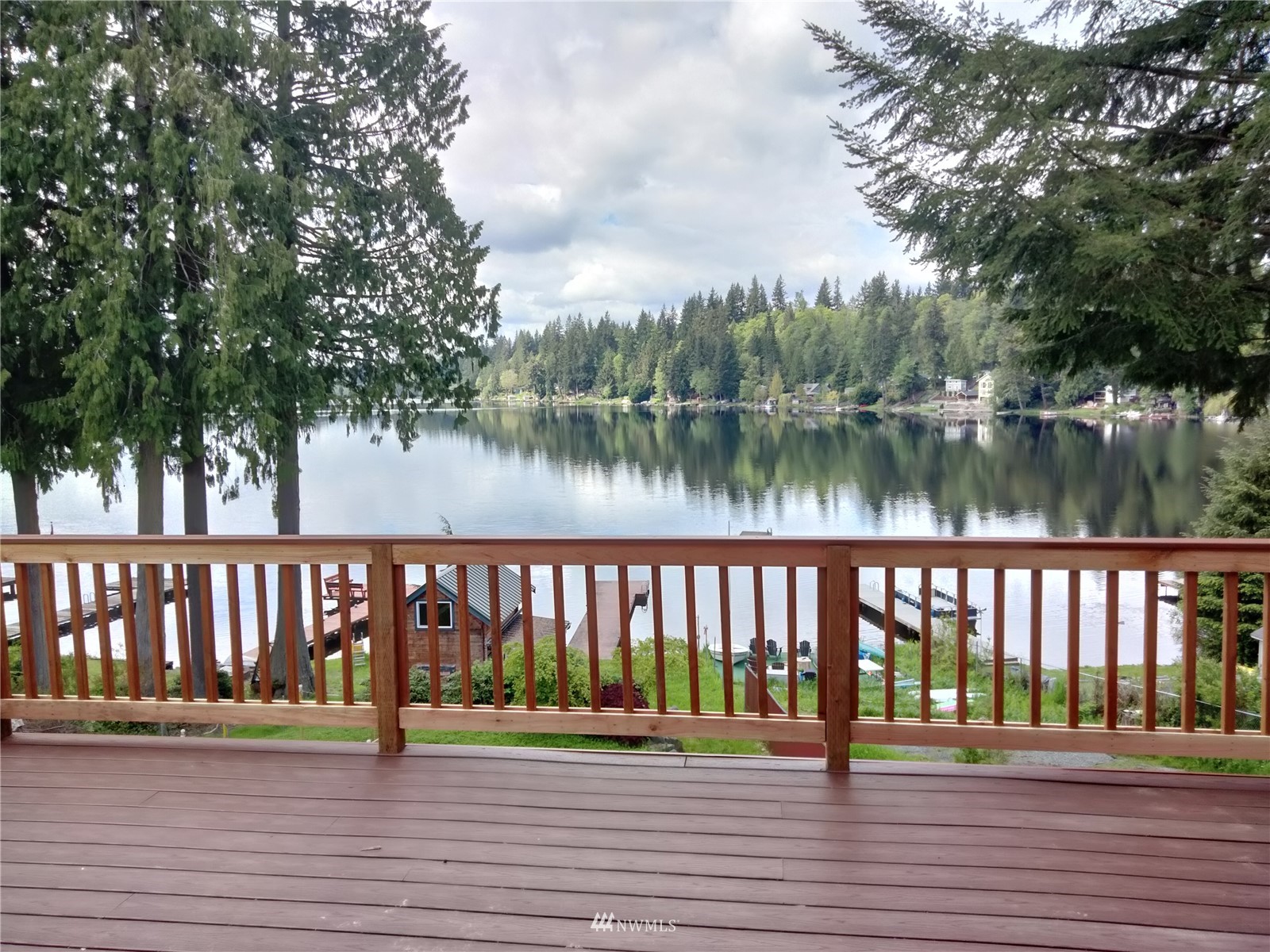 19527 Lerch Road Snohomish, WA 98290 - Photo 5 of 39 a view of wooden deck with lake