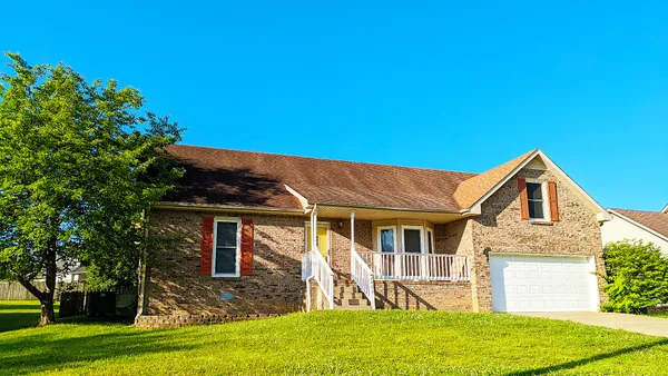 a view of a yard in front of house
