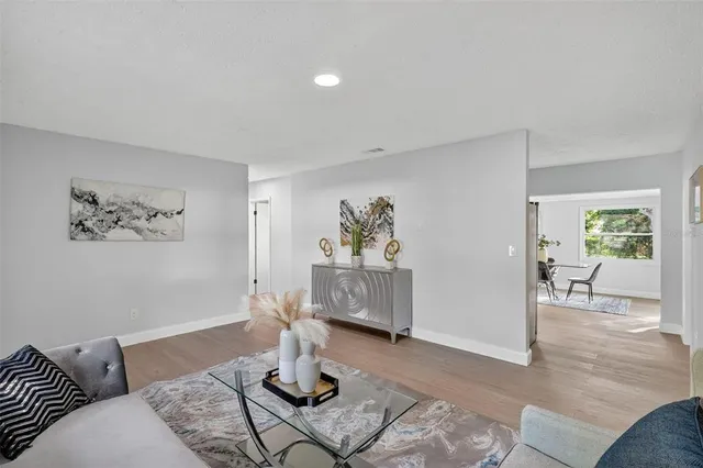 a living room with furniture and a couch