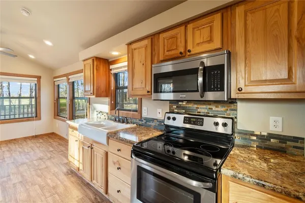 a view of an entryway with a window