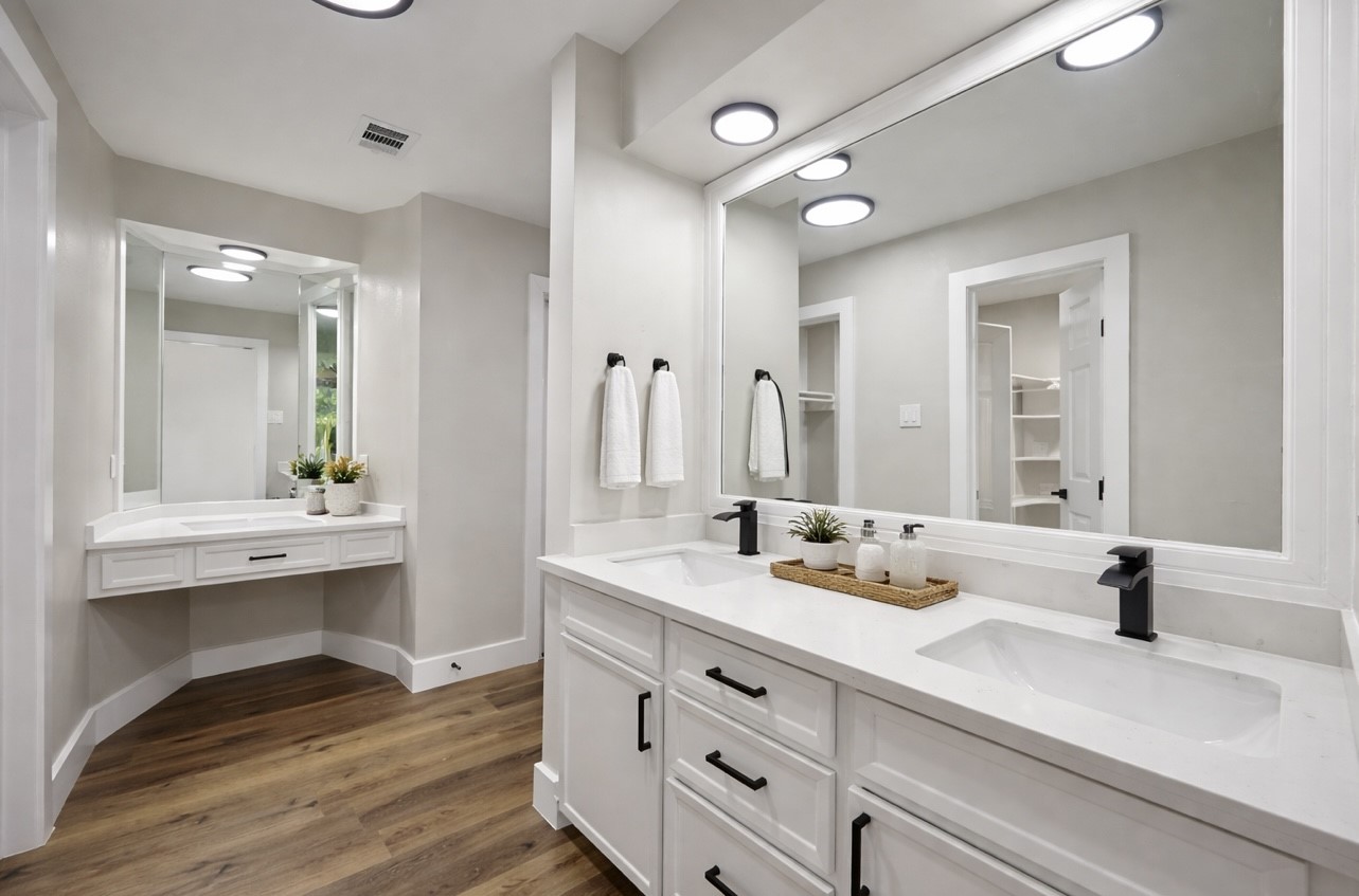 8143 Northbridge Drive Spring, TX 77379 - Photo 10 of 30 a bathroom with a sink and a mirror