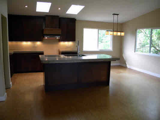 6392 Kalama Road, Unit 4 Kapaa, HI 96746 - Photo 4 of 24 a kitchen with kitchen island a sink stove and wooden floor